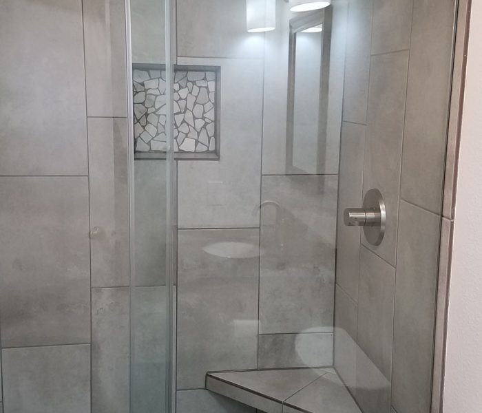 full bathroom shower tile installation